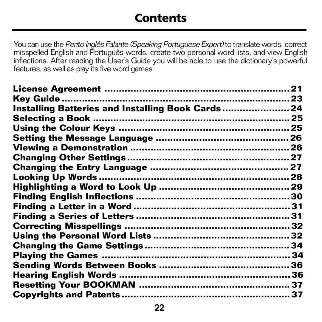 Franklin BPS-840 manual Contents 