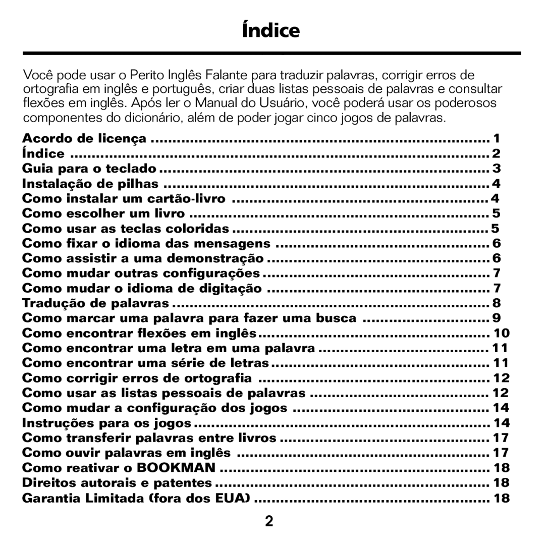 Franklin BPS-840 manual Índice 