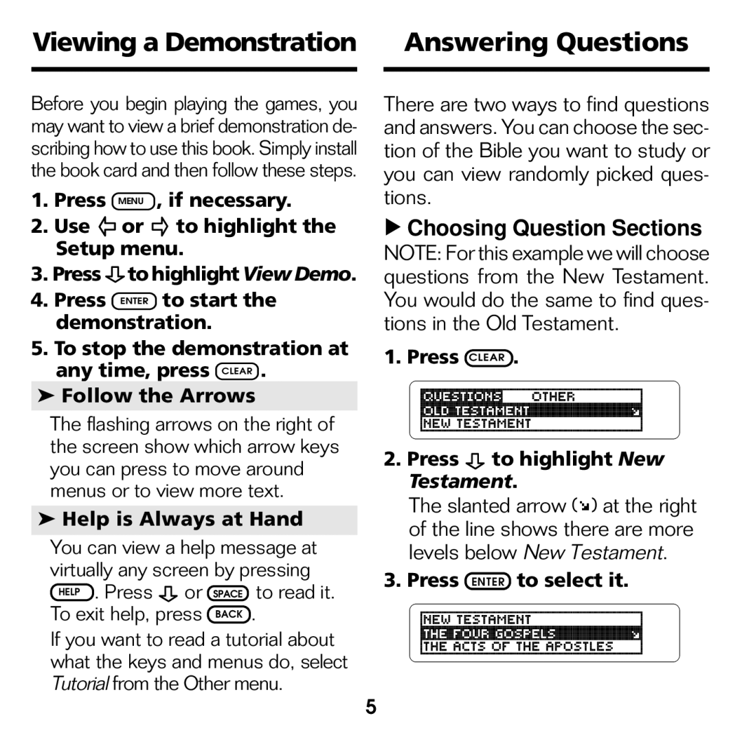 Franklin BQC-2021 manual Viewing a Demonstration Answering Questions, Help is Always at Hand 