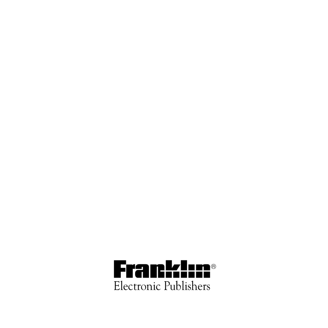 Franklin CDR-2041 manual Electronic Publishers 