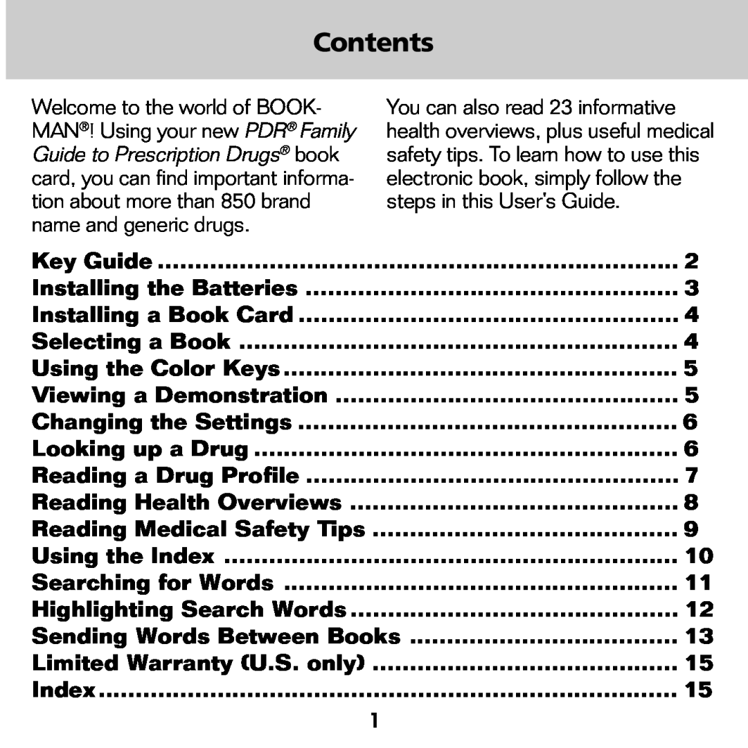 Franklin CDR-2041 manual Contents 
