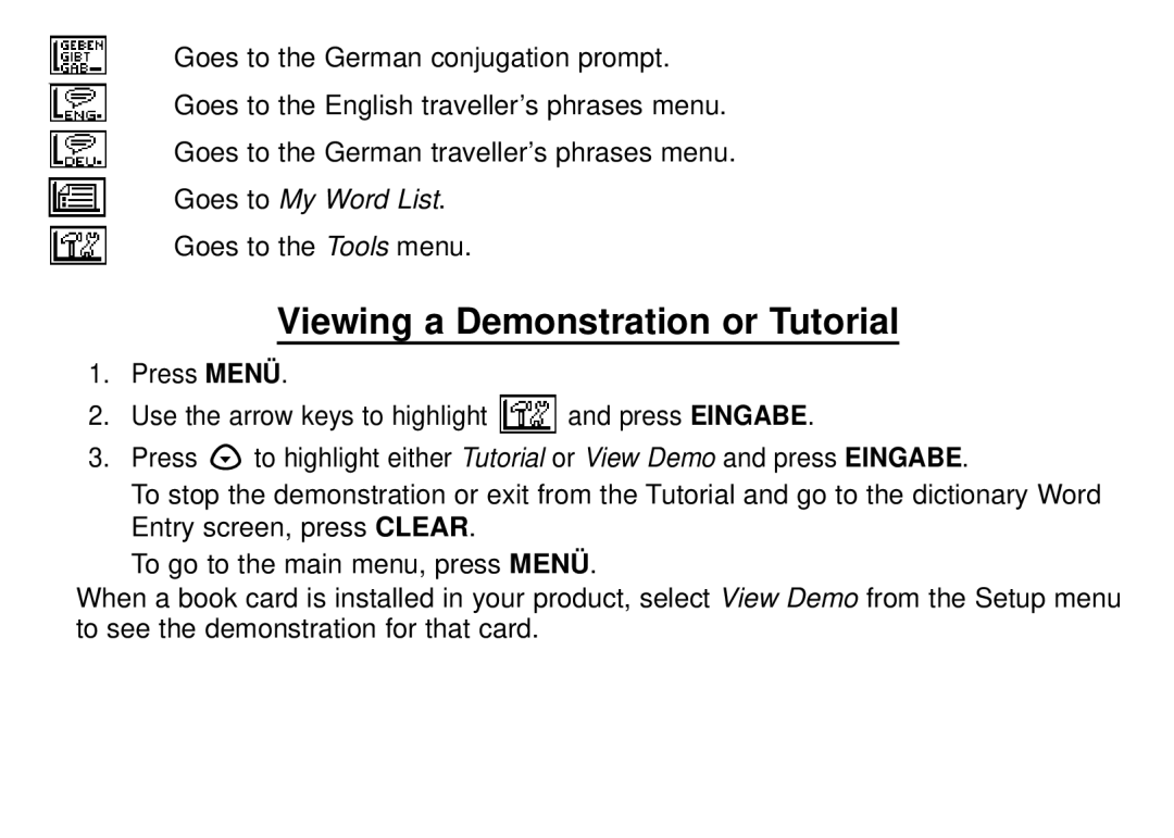 Franklin DBD-1450 manual Viewing a Demonstration or Tutorial 