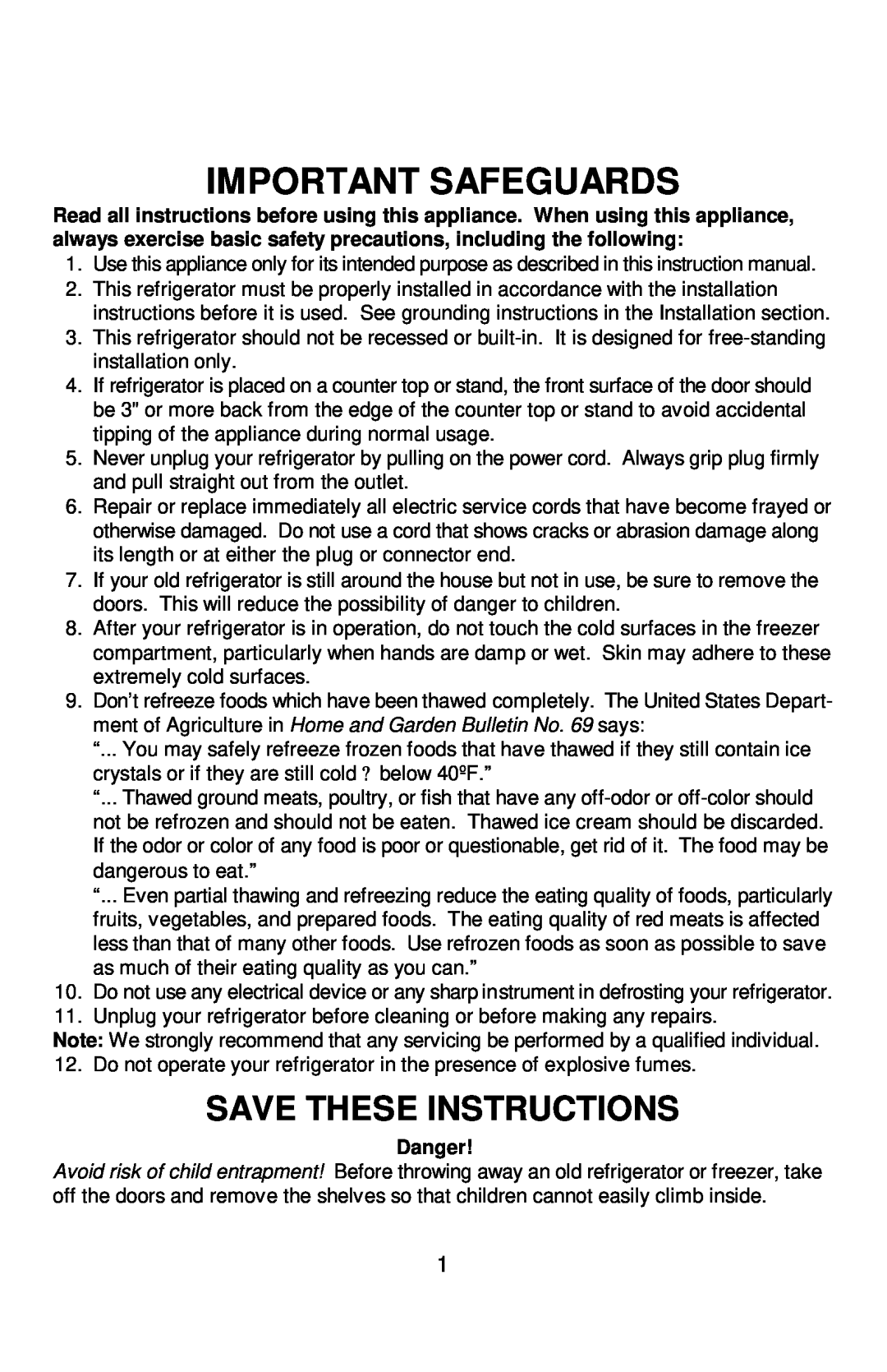 Franklin FC250 manual Important Safeguards, Save These Instructions, Danger 