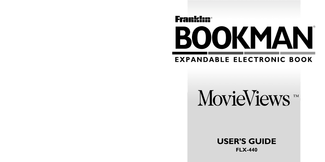 Franklin FLX-440 manual Bookman 