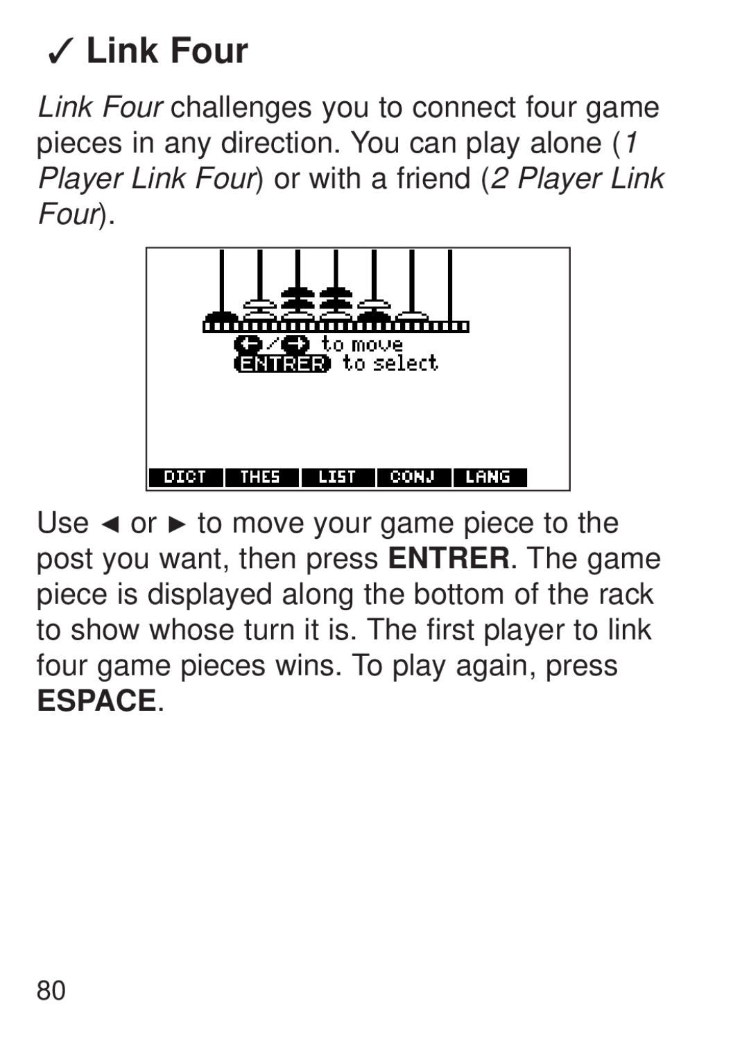 Franklin FQS-1870 manual Link Four 