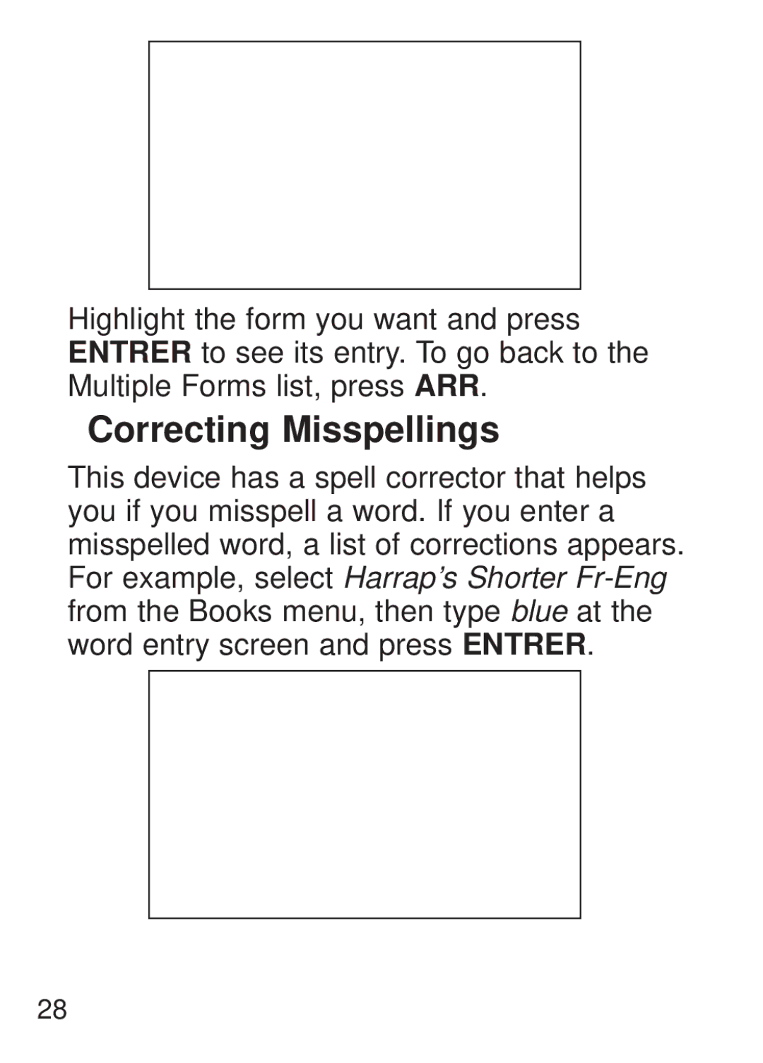 Franklin FQS-1870 manual Correcting Misspellings 