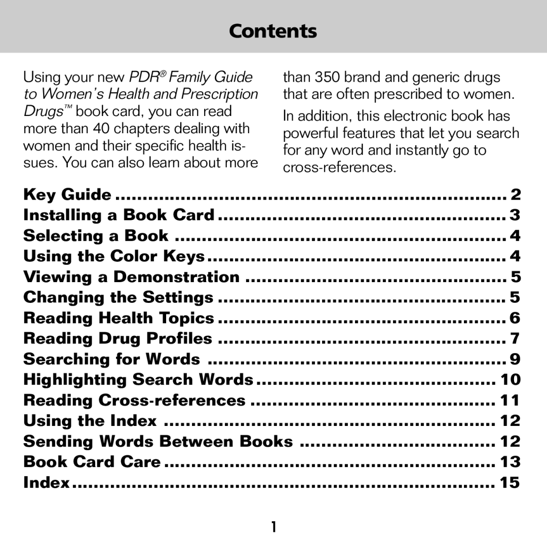 Franklin GWH-2055 manual Contents 