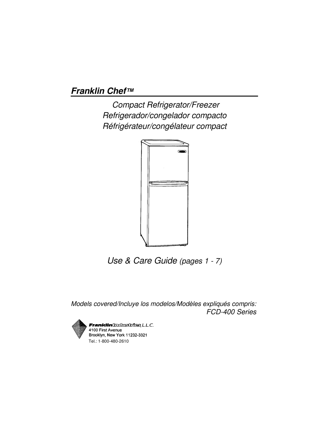 Franklin Industries, L.L.C FCD-400 manual Franklin Chef 