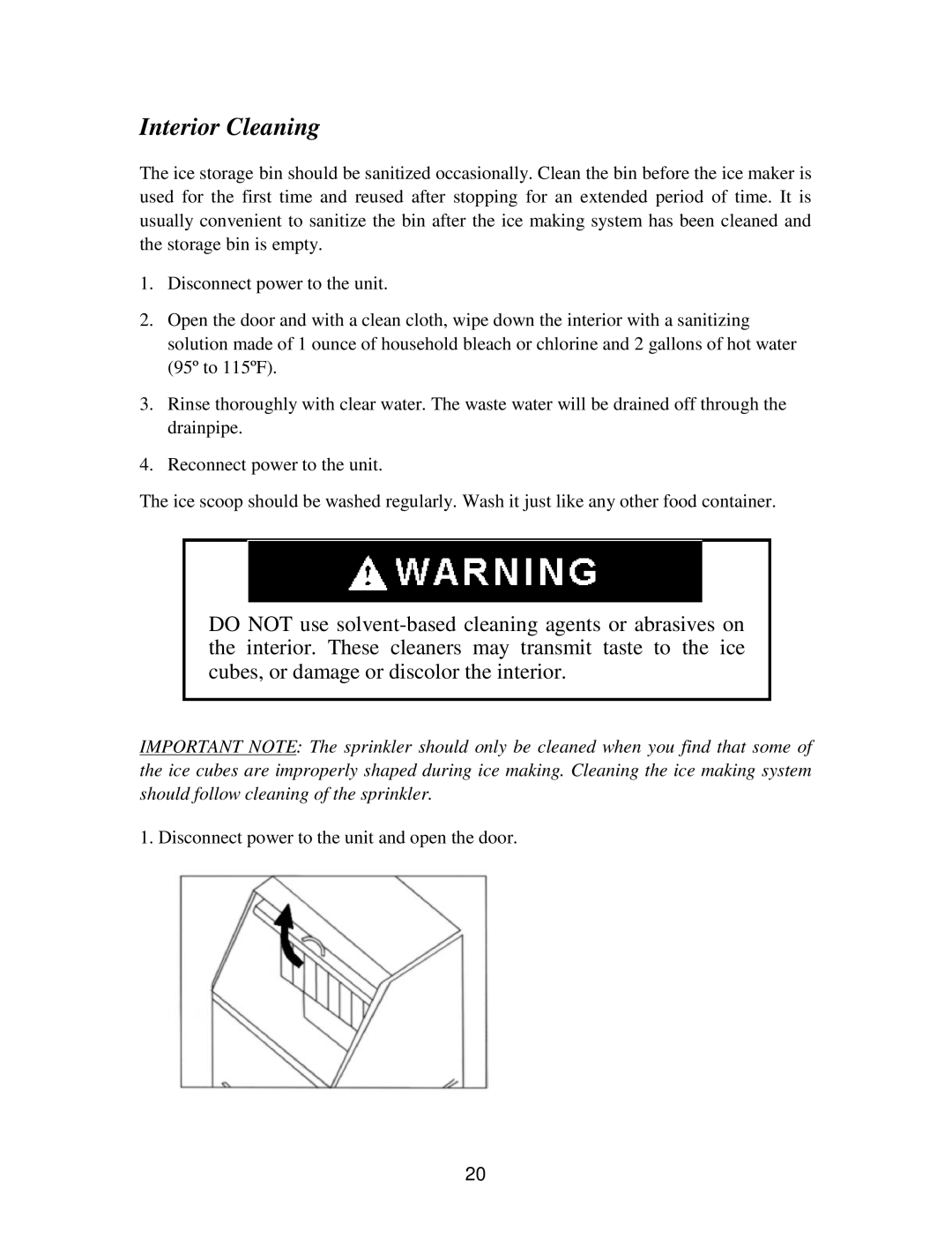 Franklin Industries, L.L.C FIM90, FIM120 user manual Interior Cleaning 