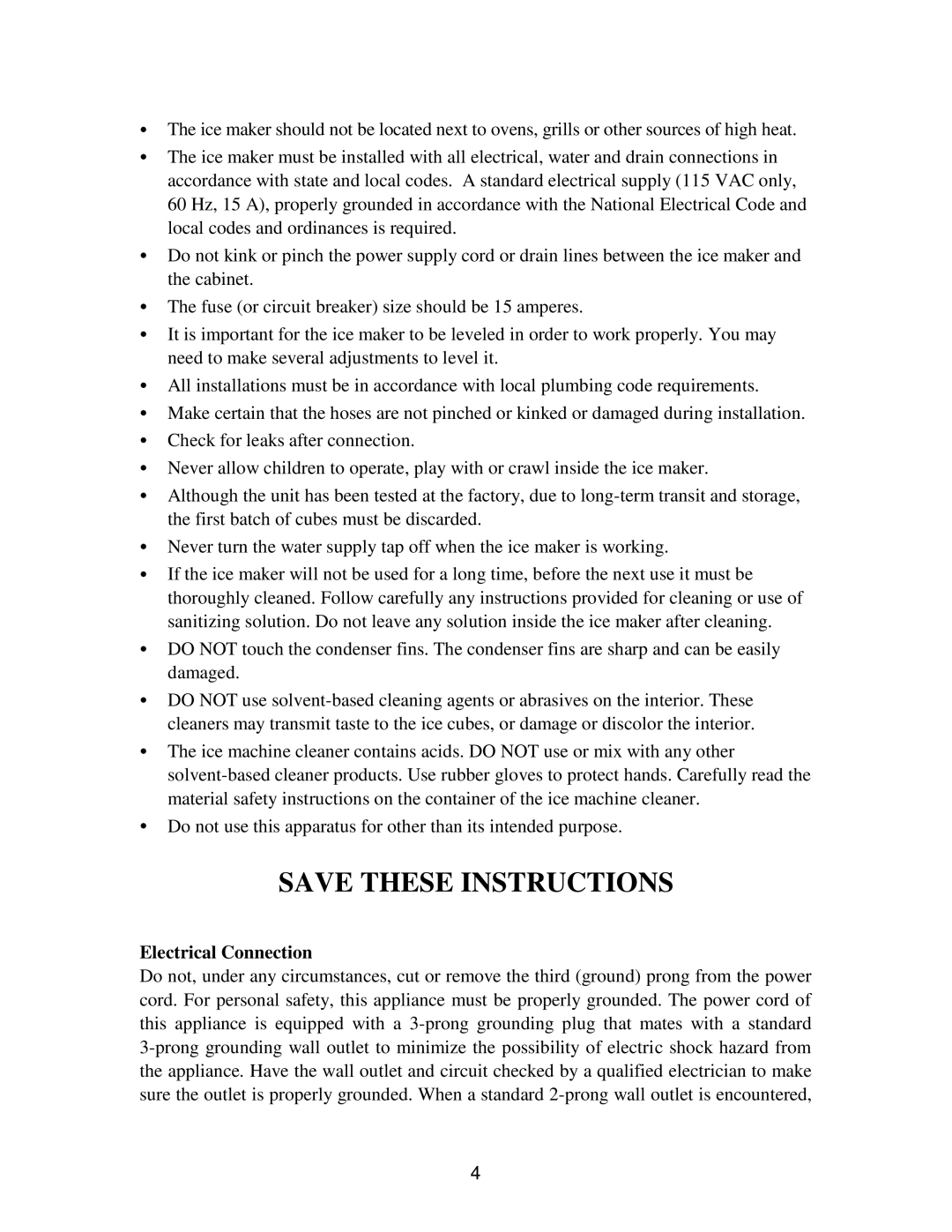 Franklin Industries, L.L.C FIM90, FIM120 user manual Electrical Connection 