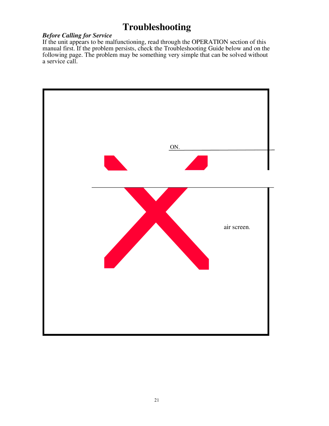 Franklin Industries, L.L.C FIM200 user manual Troubleshooting, Before Calling for Service 