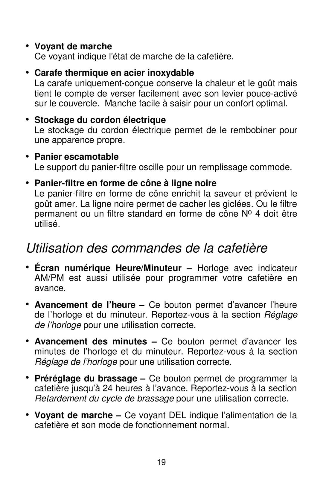 Franklin Industries, L.L.C pFR1730 Voyant de marche, Carafe thermique en acier inoxydable, Stockage du cordon électrique 