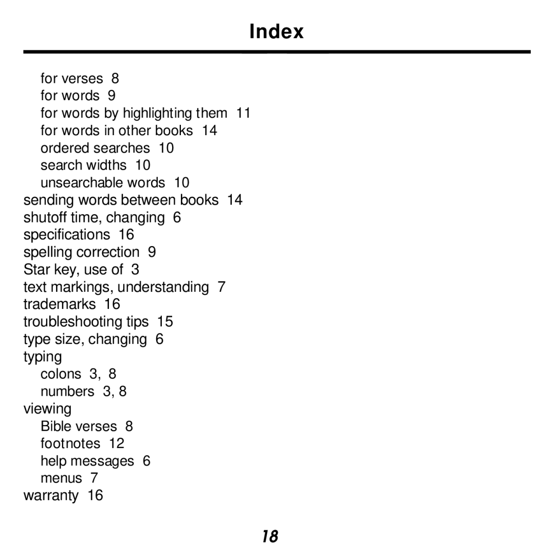 Franklin KJB-440 manual Search widths 10 unsearchable words 