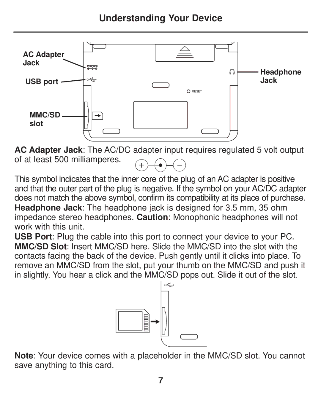 Franklin LDE-1900 manual Understanding Your Device 