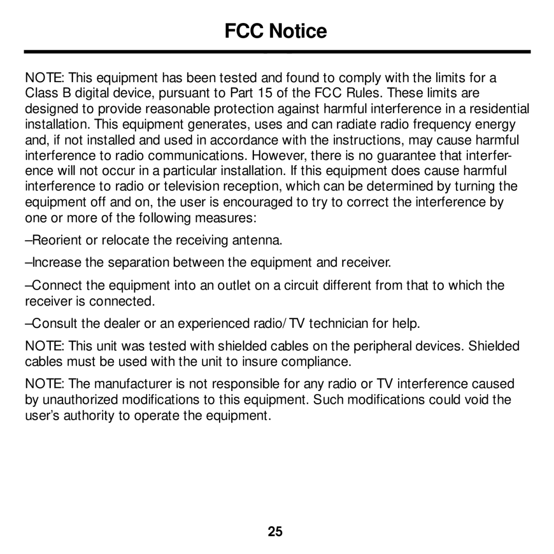 Franklin MWD-1440 manual FCC Notice 