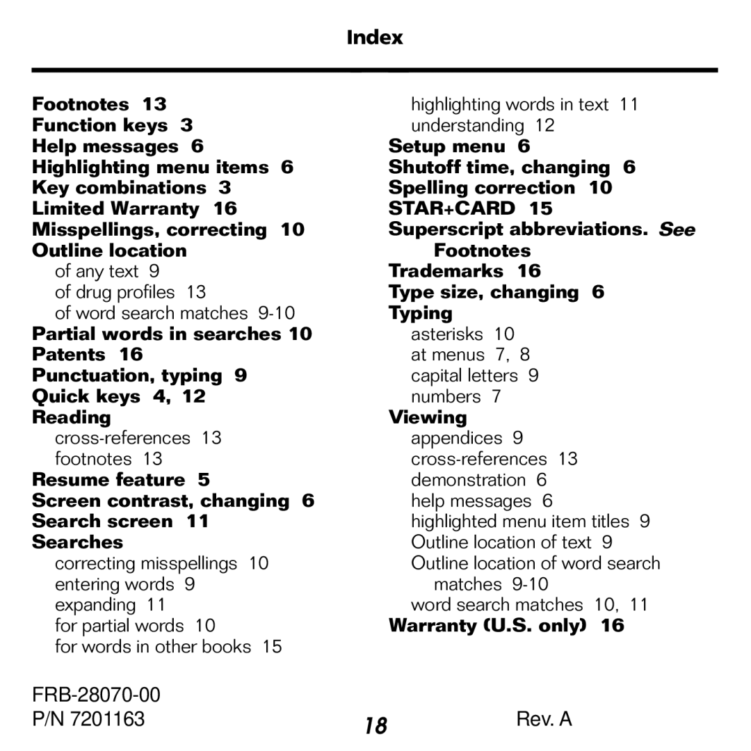 Franklin NDH-2062 manual FRB-28070-00 Rev. a 