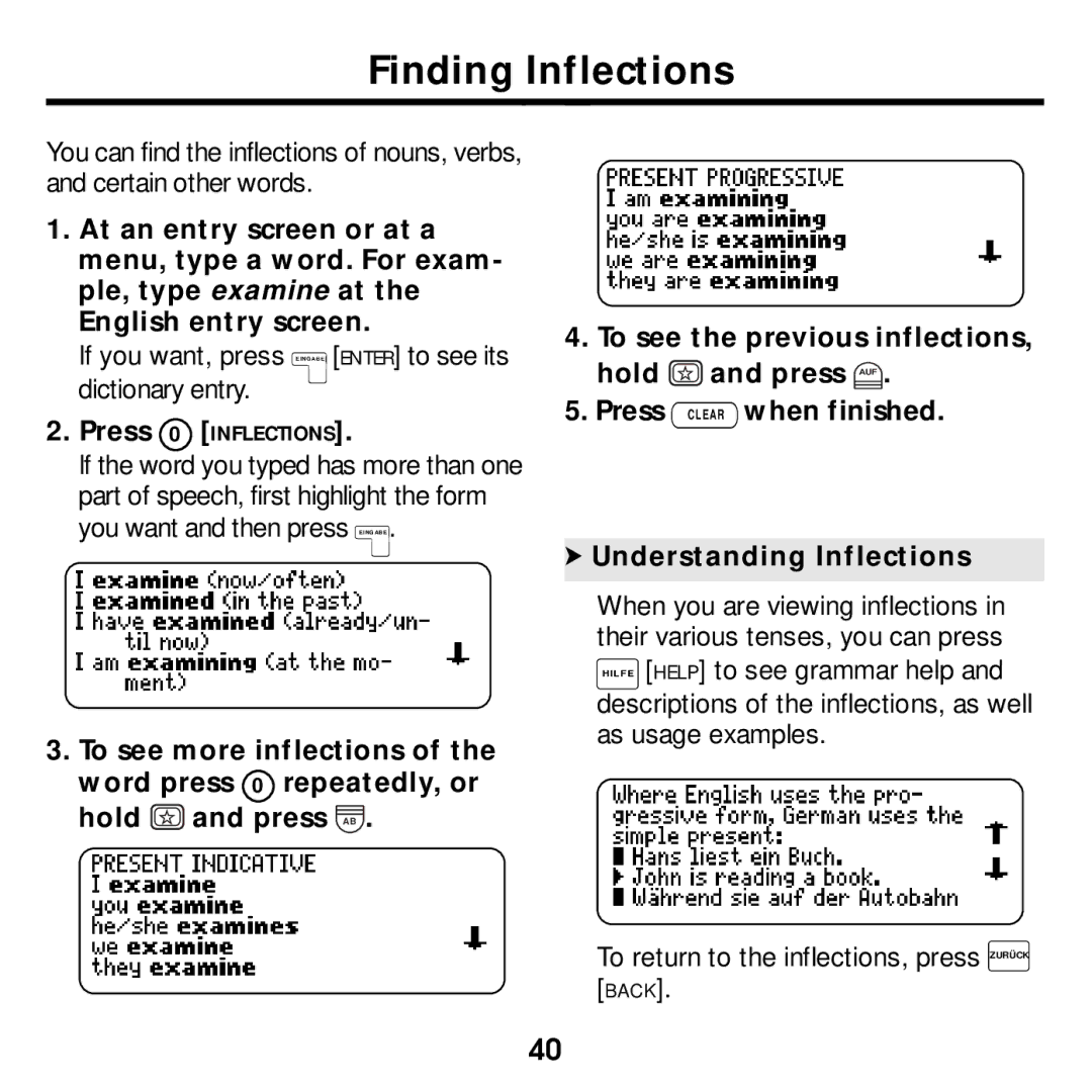 Franklin None manual Finding Inflections 