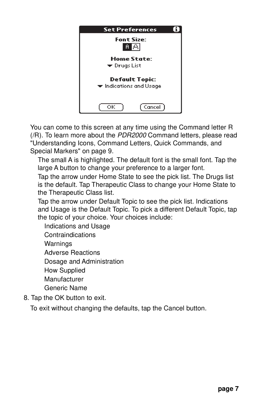 Franklin PDR 2000 user manual 