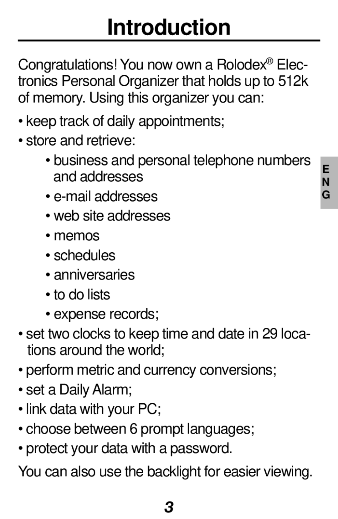 Franklin RF-1000 manual Introduction 