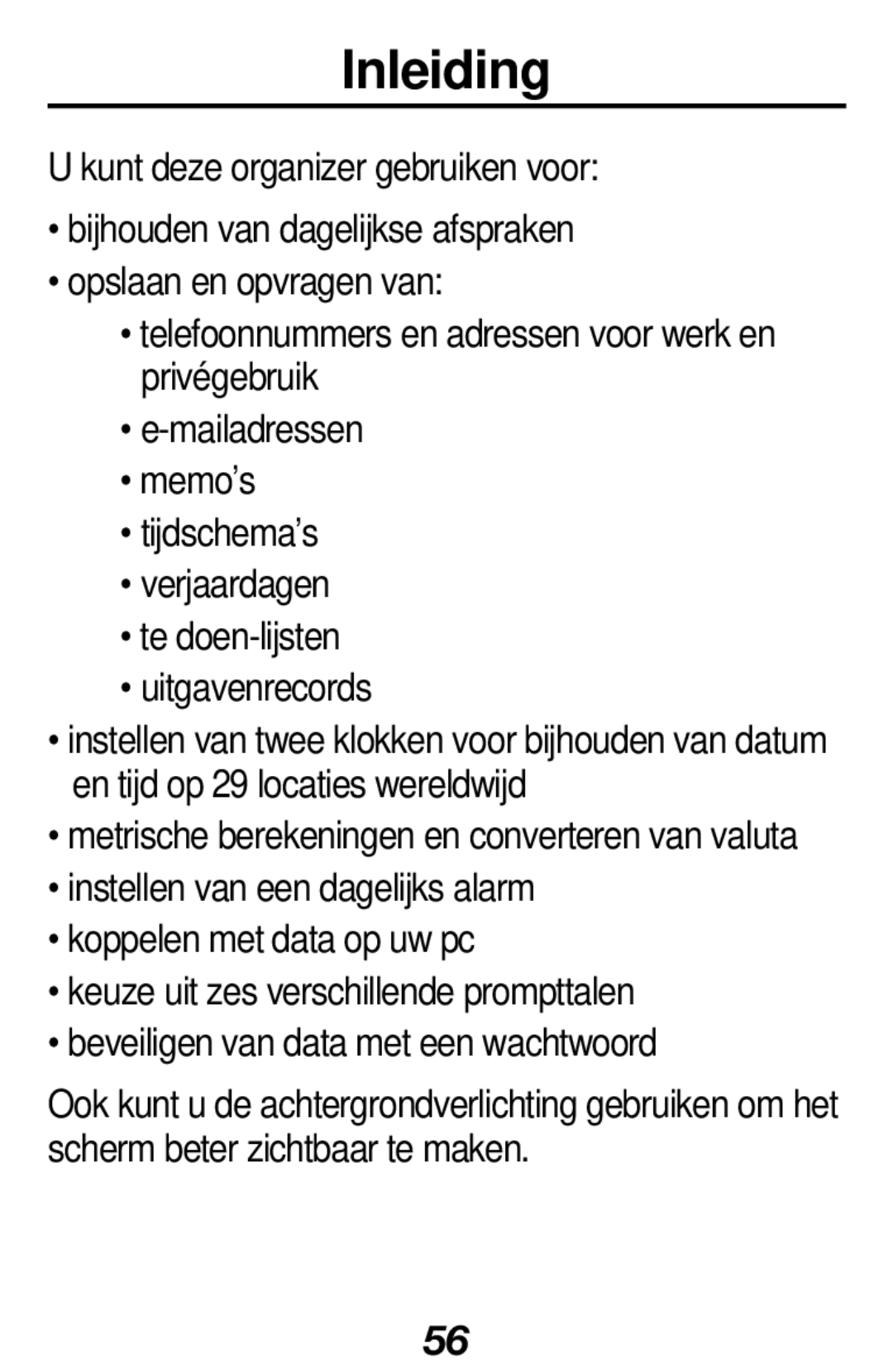 Franklin RF-512a manual Inleiding 