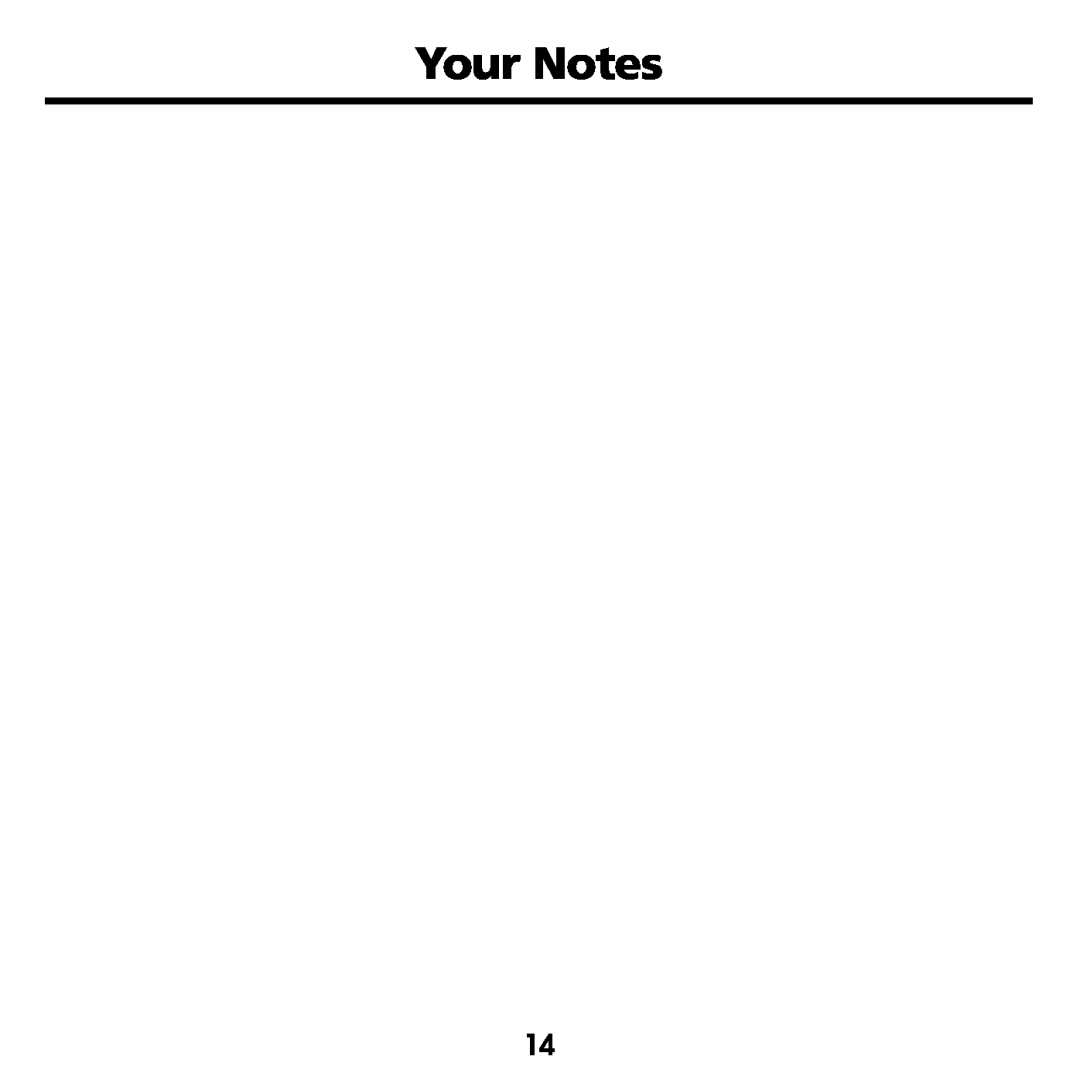 Franklin RMB-2030 manual Your Notes 