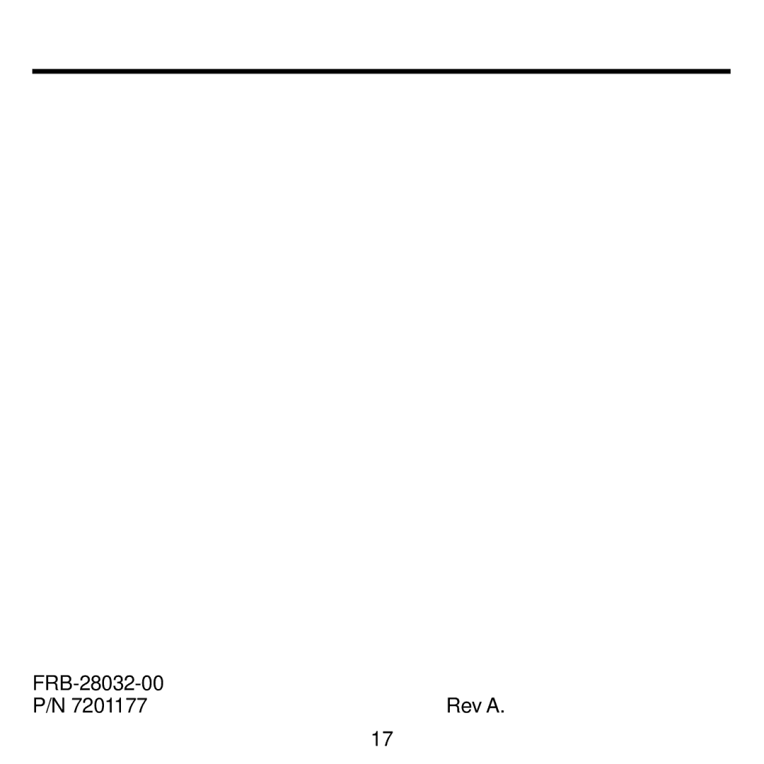 Franklin RMB-2030 manual FRB-28032-00 Rev a 