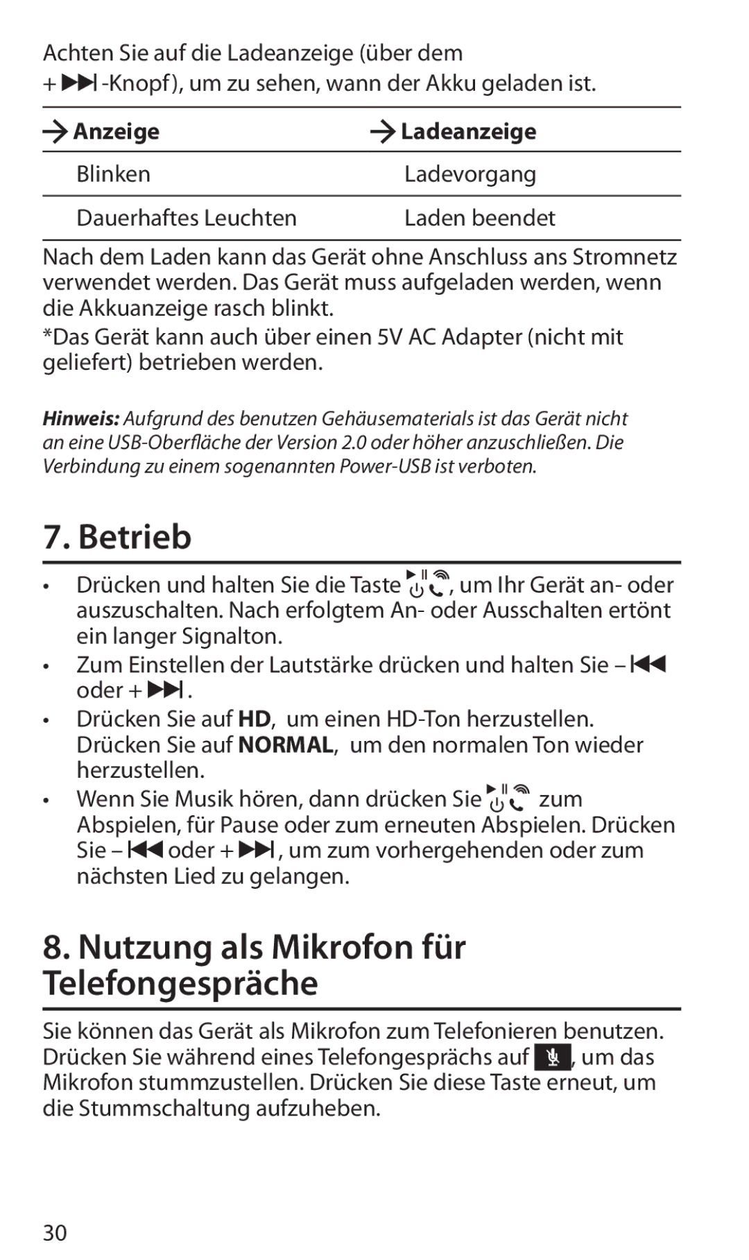 Franklin roadie unplugged mobile amped audio system manual Betrieb, Nutzung als Mikrofon für Telefongespräche, Anzeige 