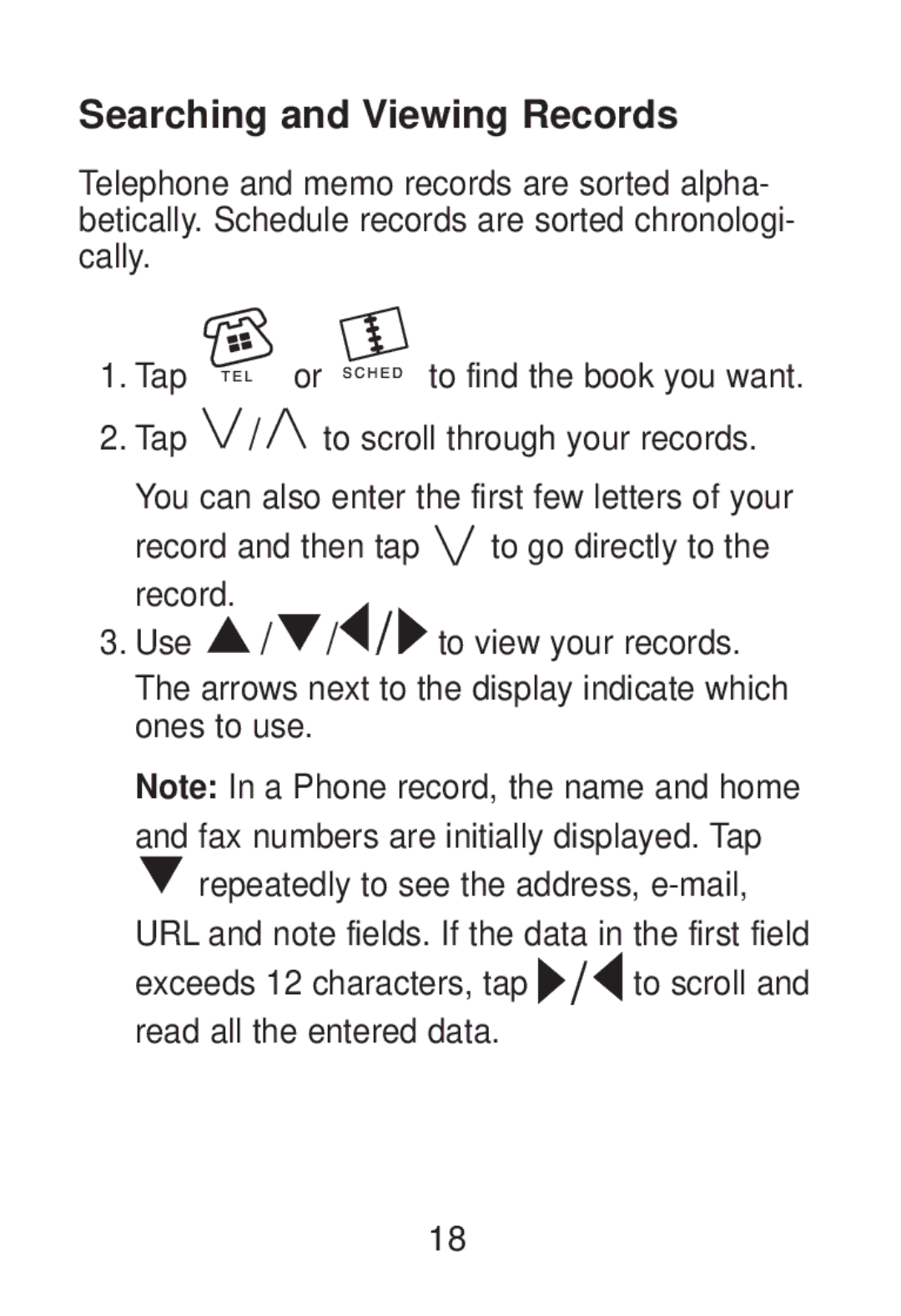 Franklin RT-8015 manual Searching and Viewing Records 