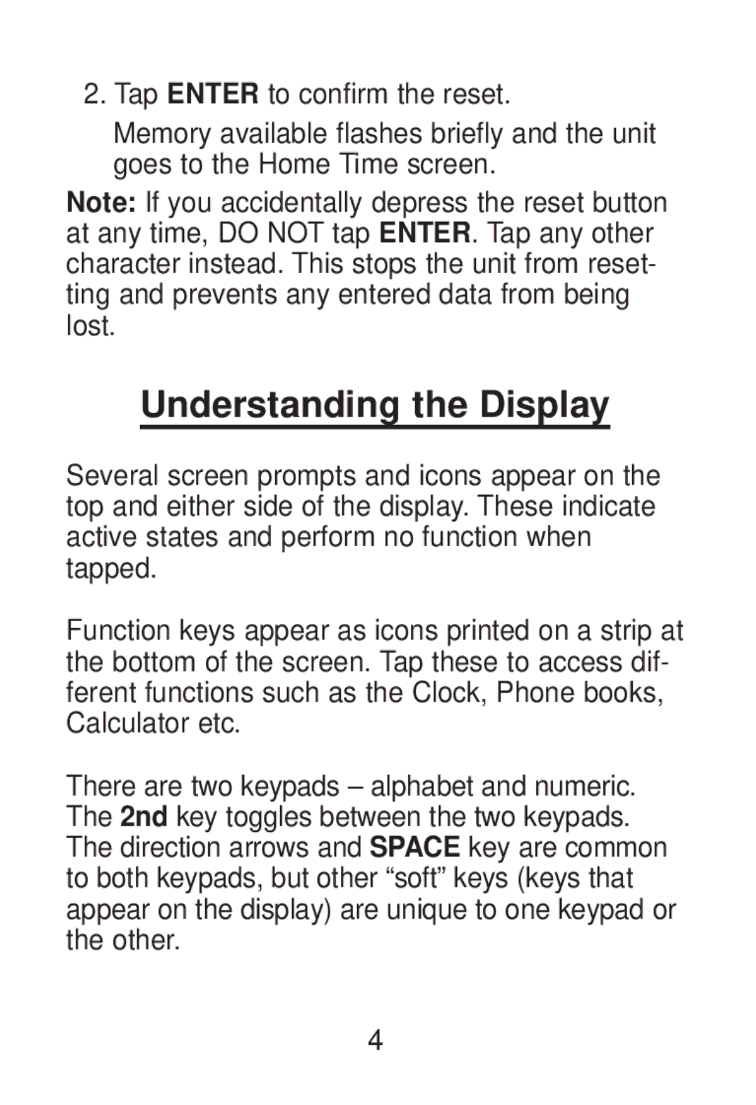 Franklin RT-8015 manual Understanding the Display 