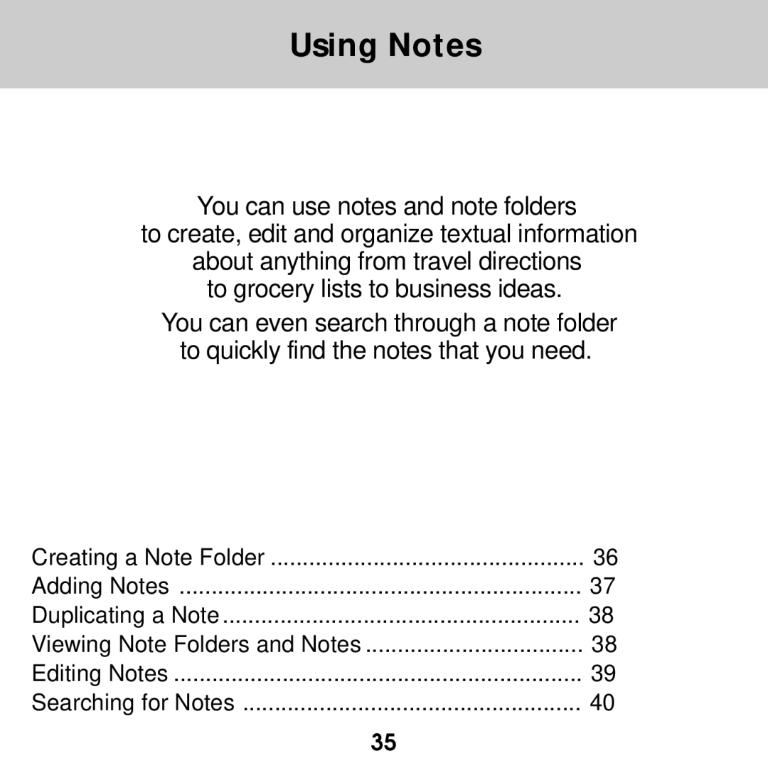 Franklin SDK-765, SDK-763 manual Using Notes 