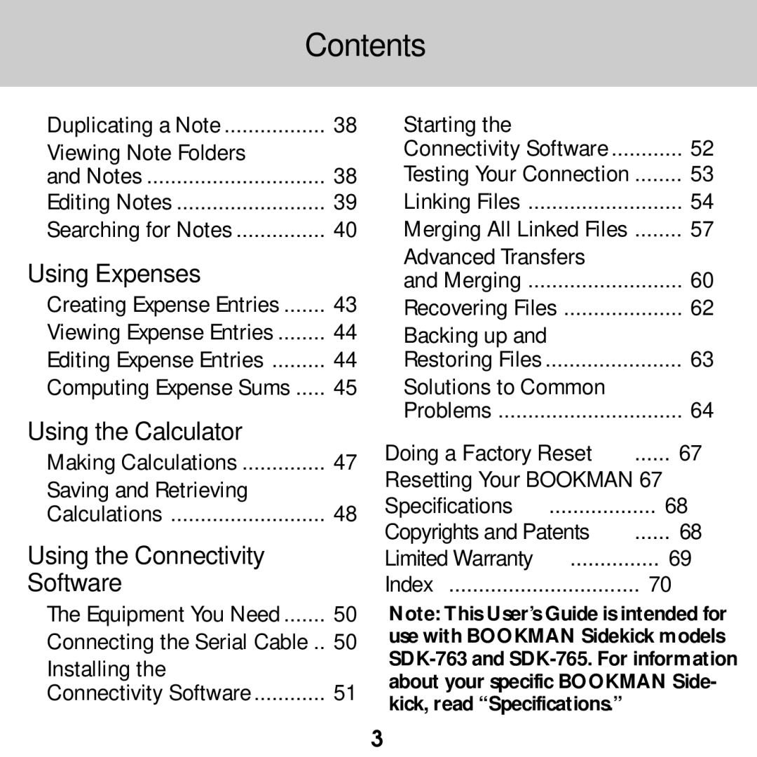 Franklin SDK-765, SDK-763 manual Using the Calculator 