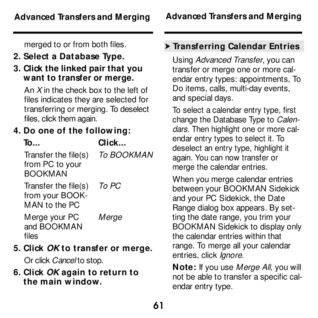 Franklin SDK-765, SDK-763 manual Do one of the following To...Click 