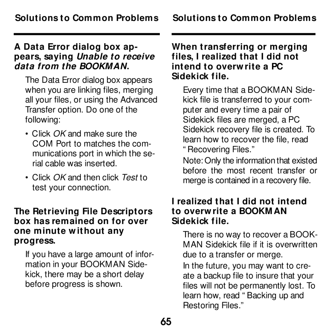 Franklin SDK-765, SDK-763 manual 