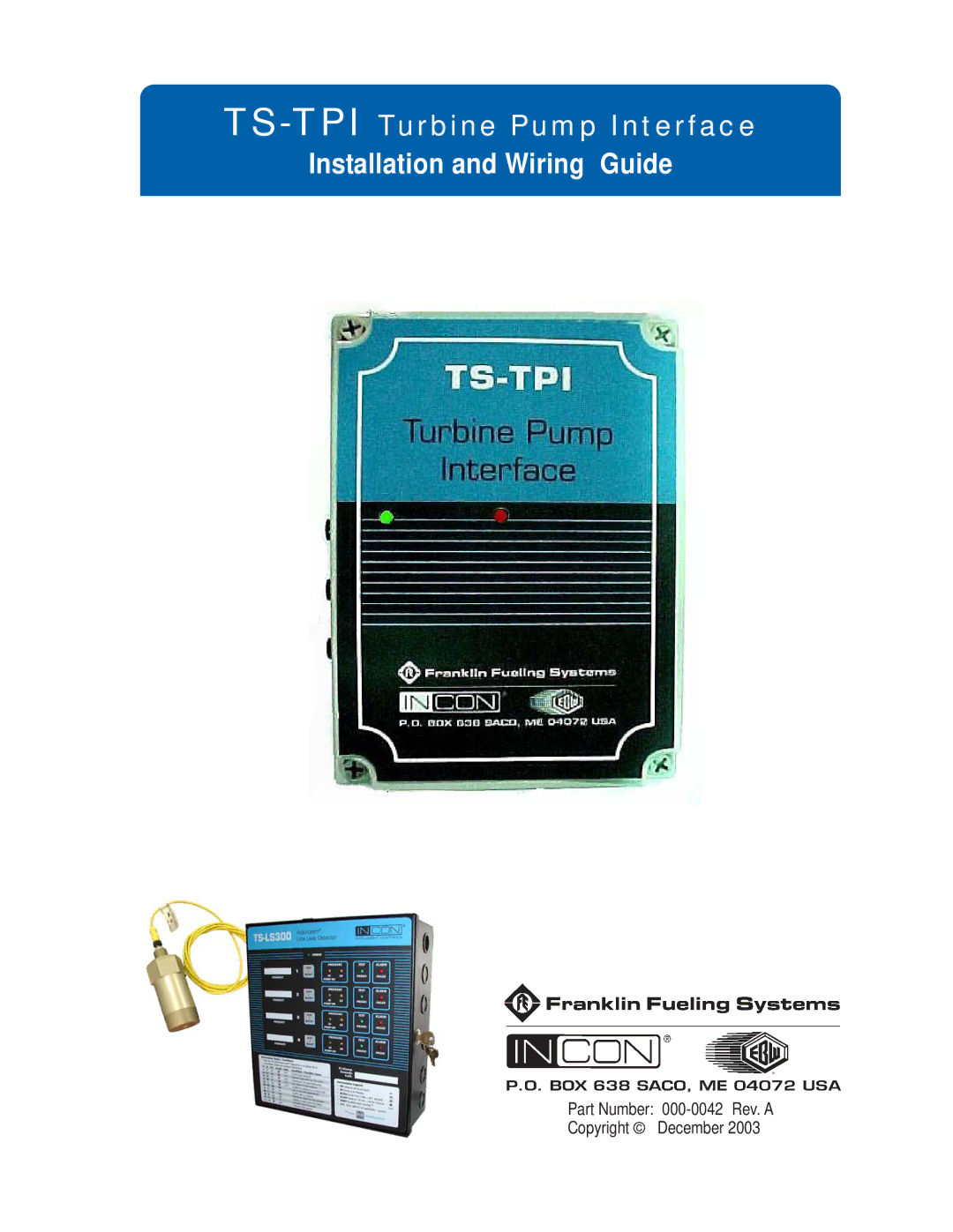 Franklin manual TS-TPITurbine Pump Interface Installation and Wiring Guide 