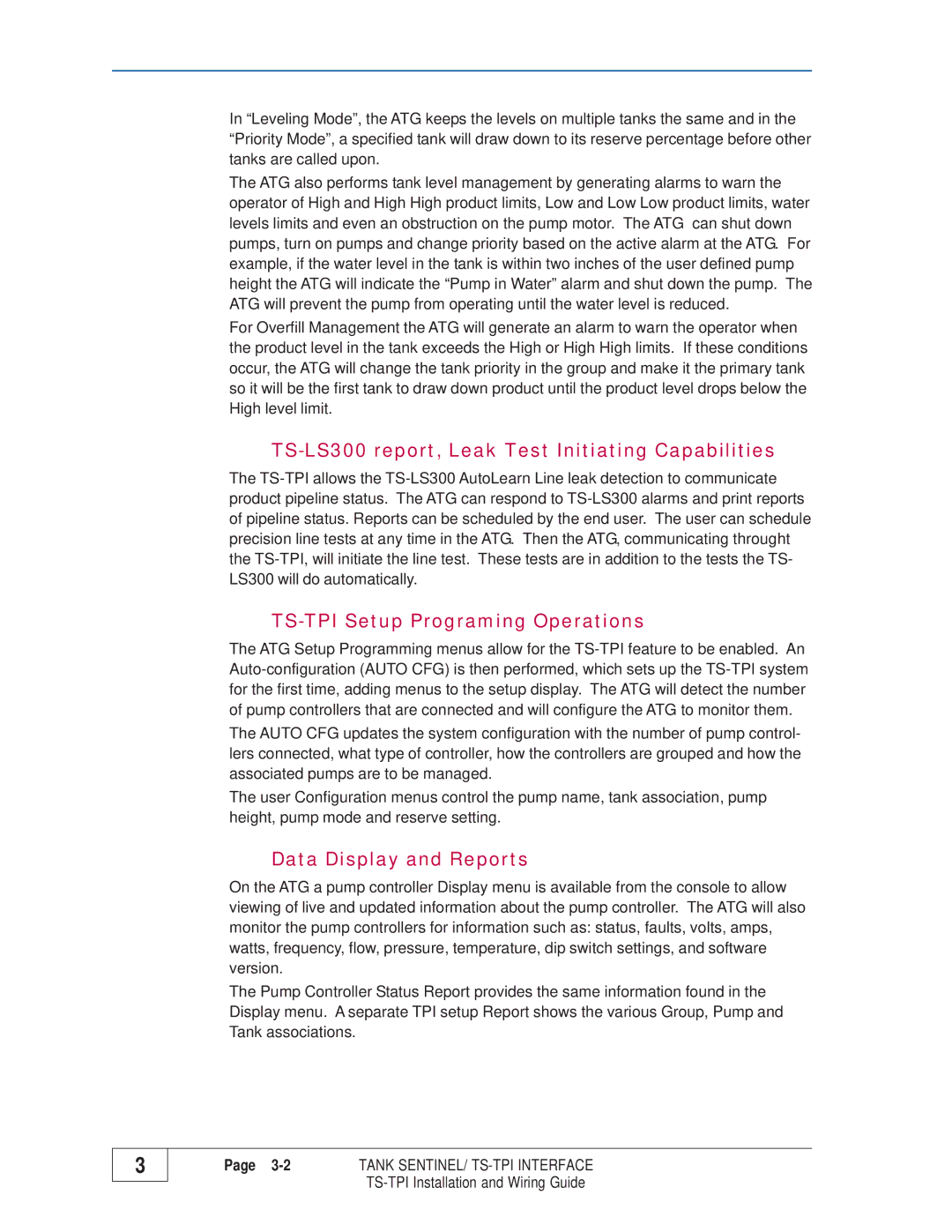 Franklin TS-TPI manual TS-LS300 report, Leak Test Initiating Capabilities 