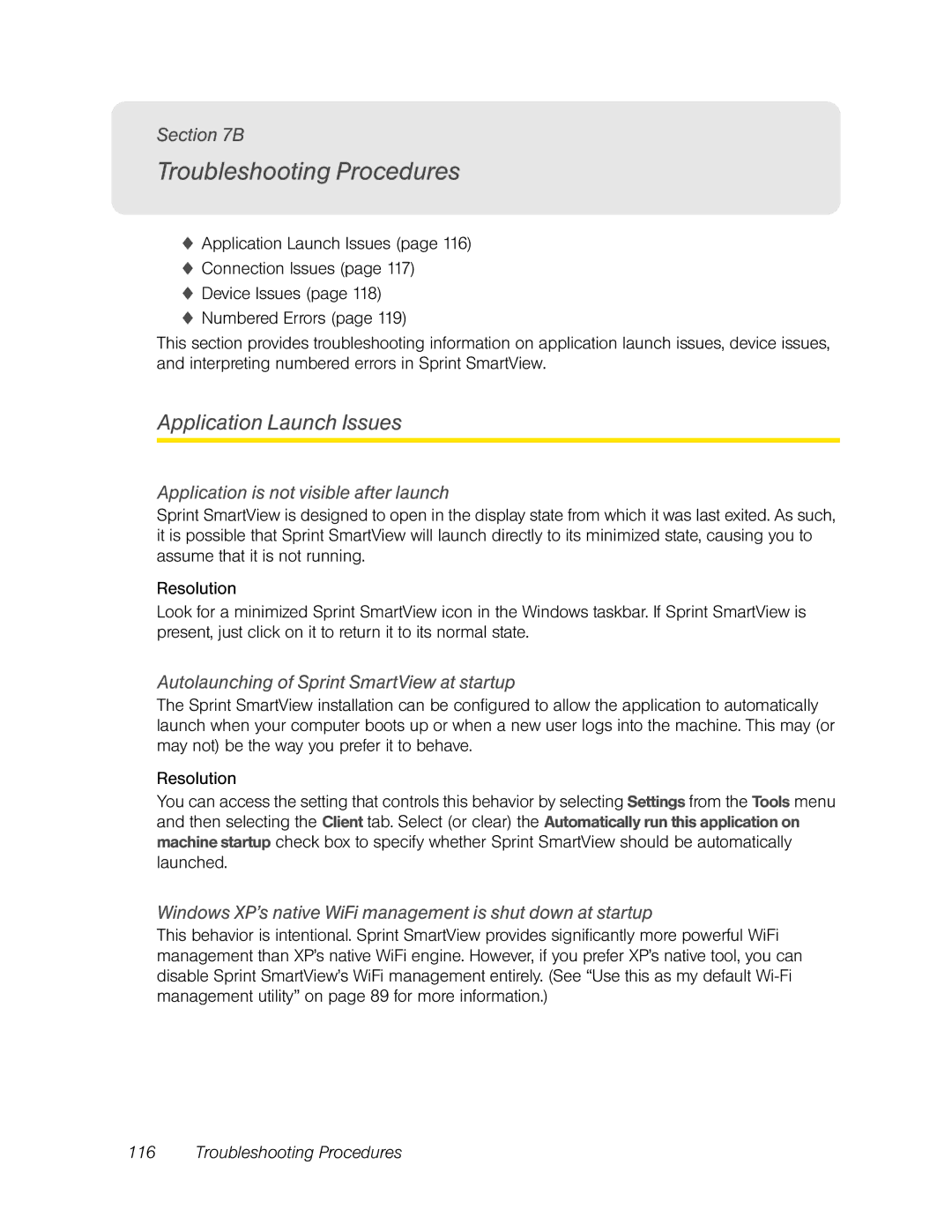 Franklin U600 manual Troubleshooting Procedures, Application Launch Issues, Application is not visible after launch 