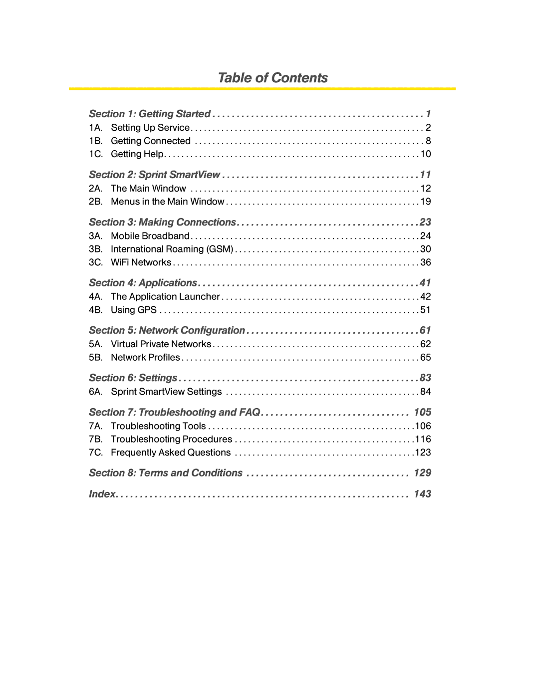 Franklin U600 manual Table of Contents 