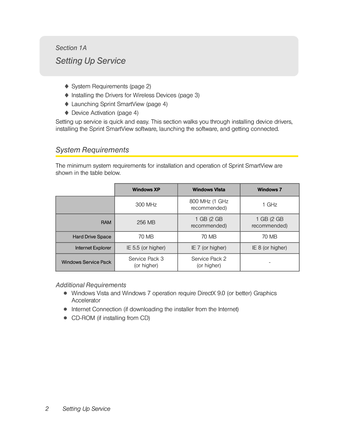 Franklin U600 manual Setting Up Service, System Requirements, Additional Requirements 