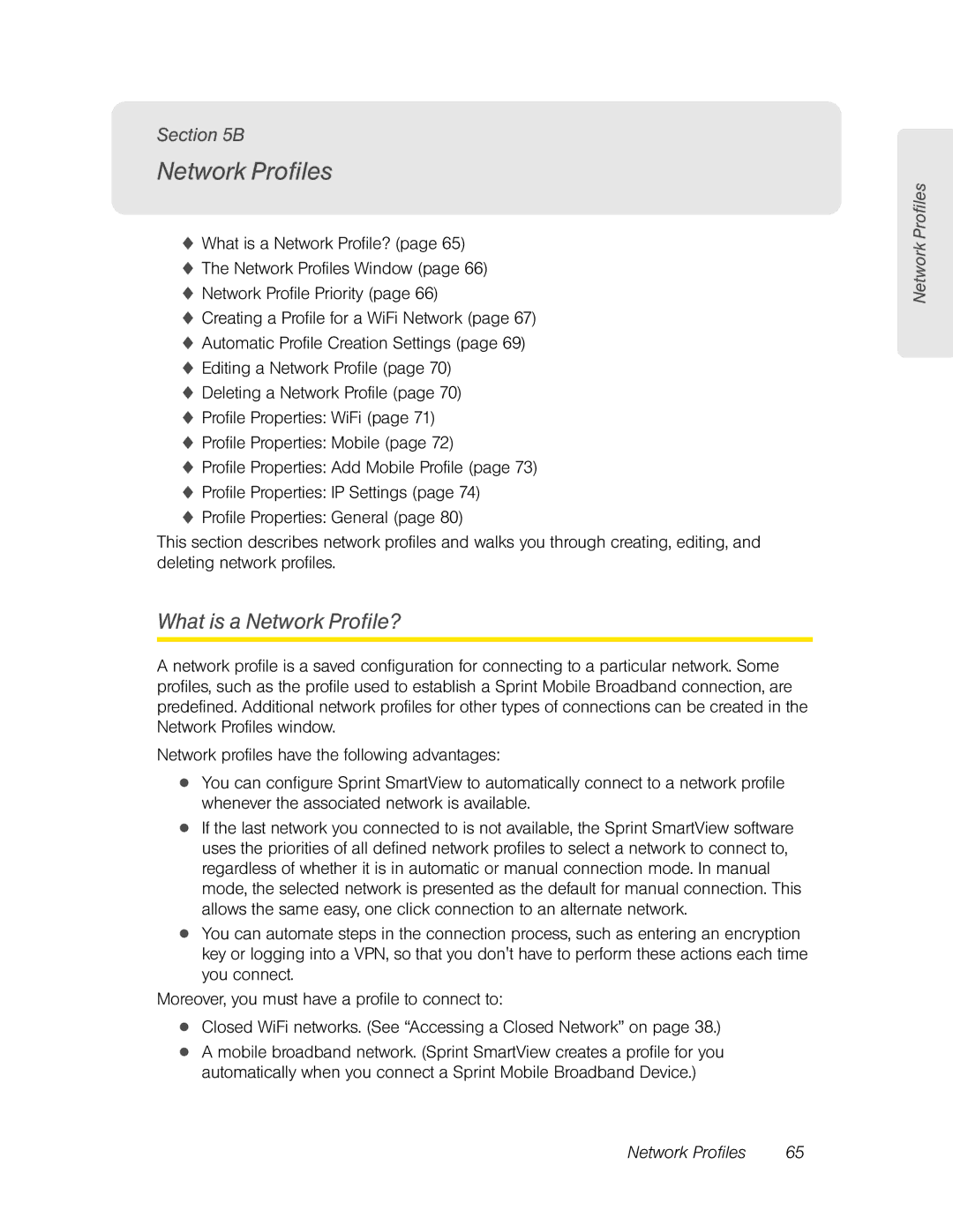 Franklin U600 manual Network Profiles, What is a Network Profile? 