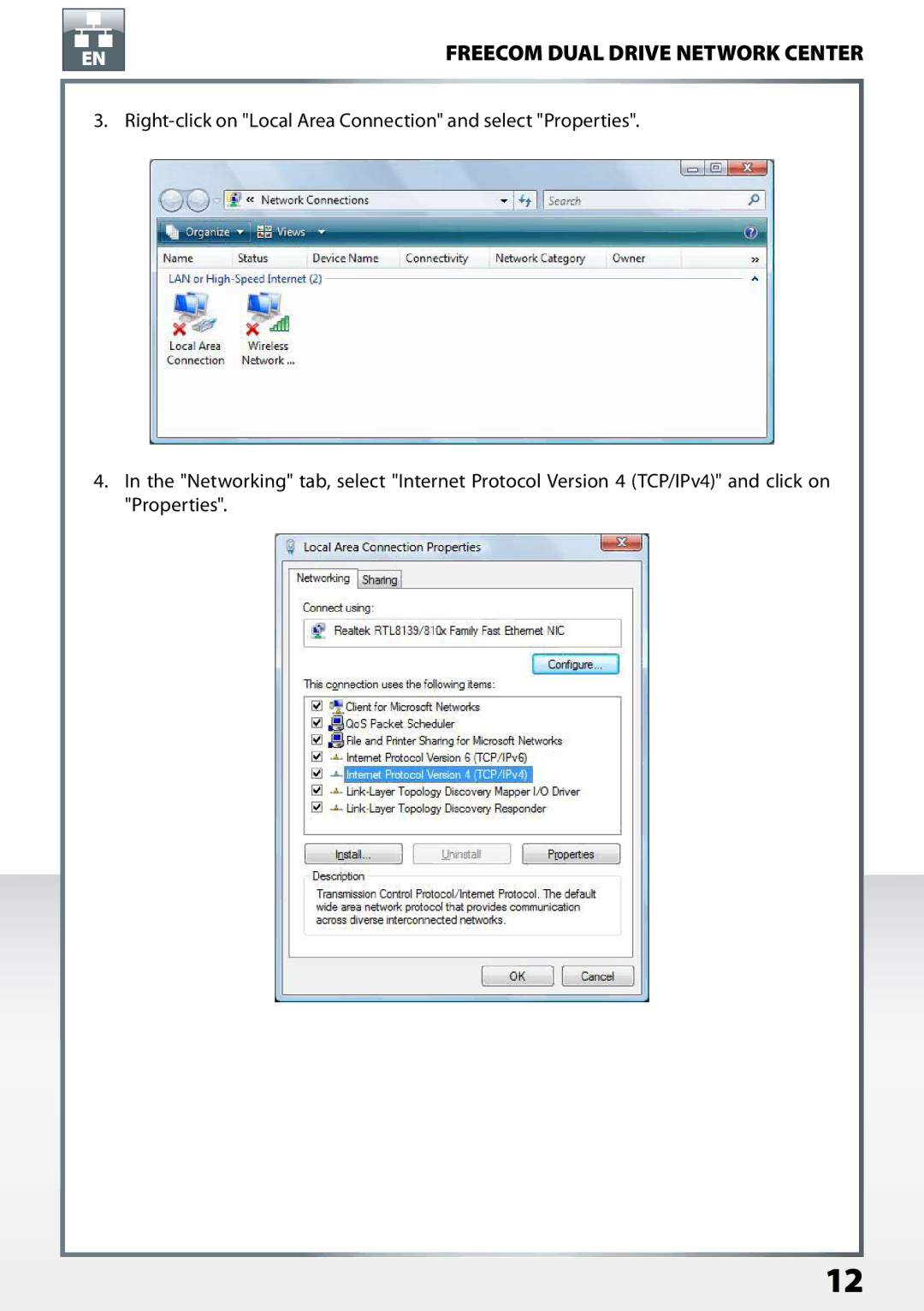 Freecom Technologies user manual Freecom Dual Drive Network Center 