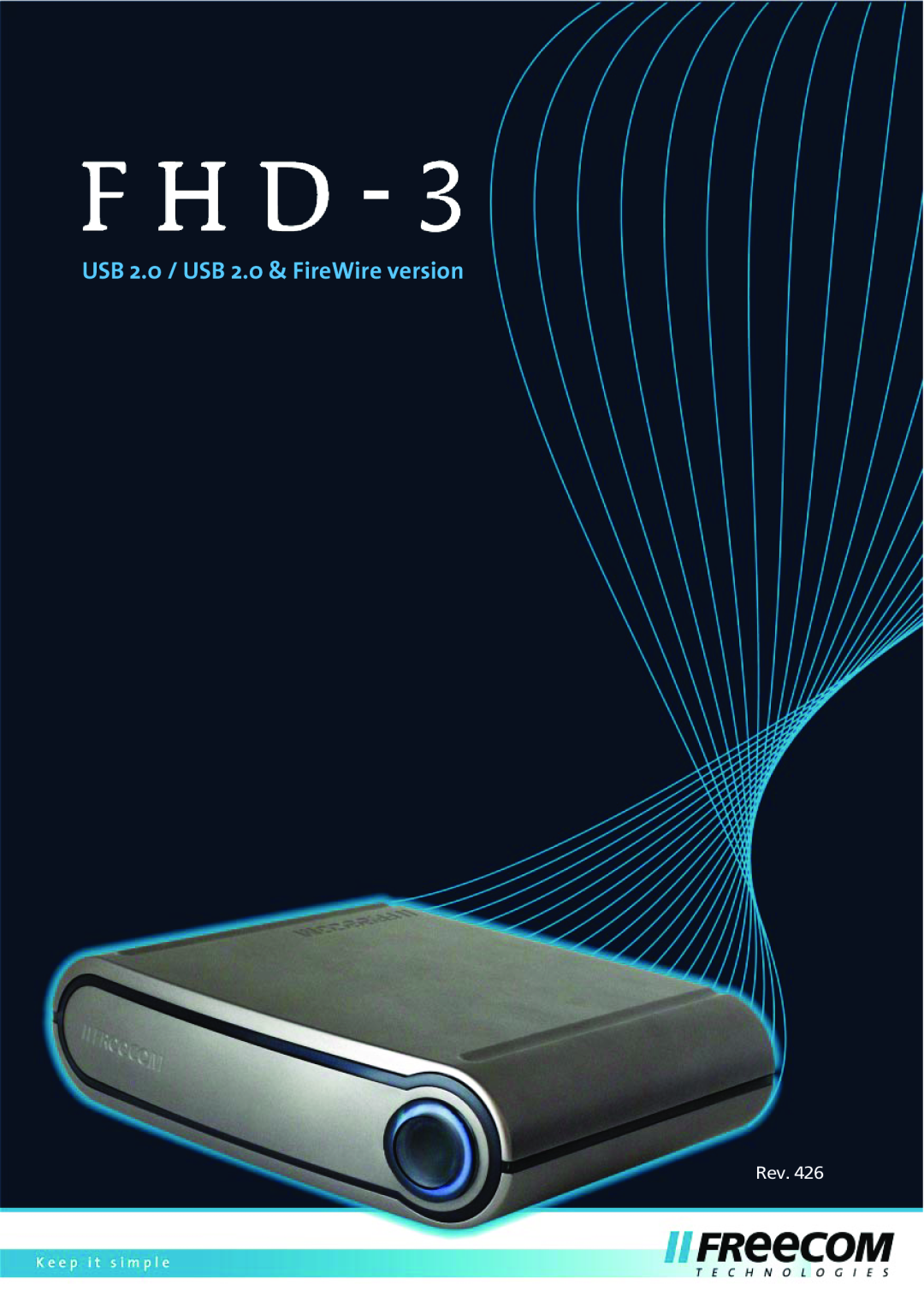 Freecom Technologies FHD-3 manual USB 2.0 / USB 2.0 & FireWire version 