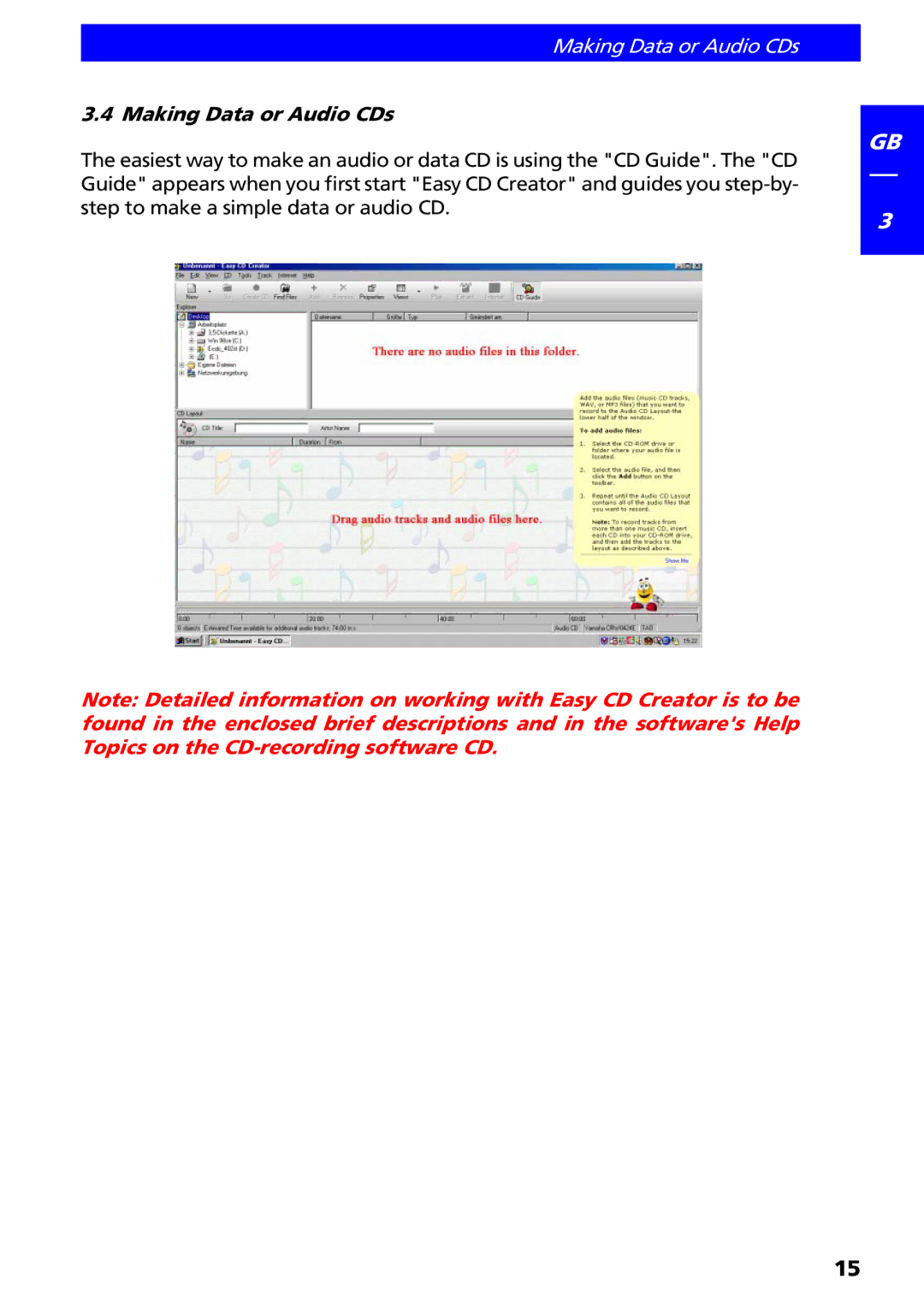 Freecom Technologies II manual Making Data or Audio CDs 