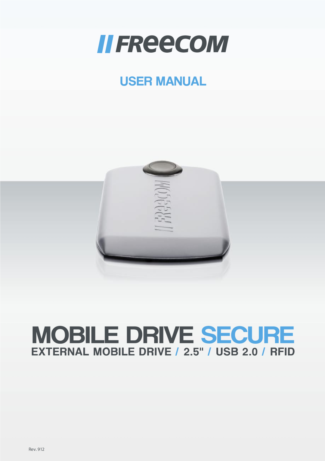 Freecom Technologies Mobile Drive Secure user manual User Manual, EXTERNAL MOBILE DRIVE / 2.5 / USB 2.0 / RFID 