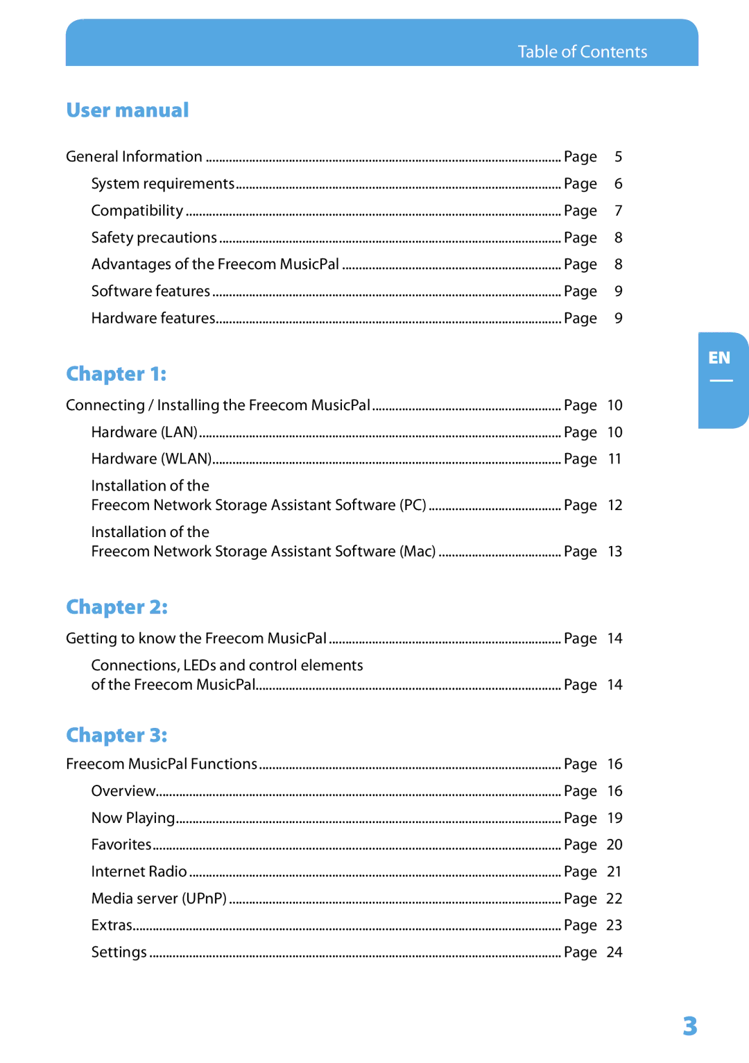 Freecom Technologies MusicPal user manual Chapter 