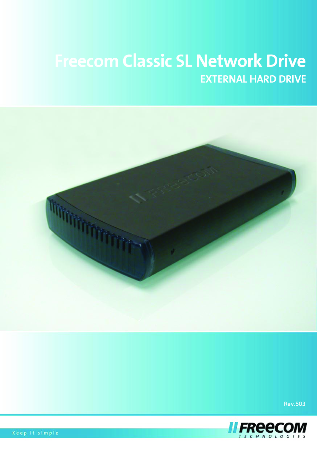 Freecom Technologies Network hard drive manual Freecom Classic SL Network Drive, External Hard Drive, Rev.503 