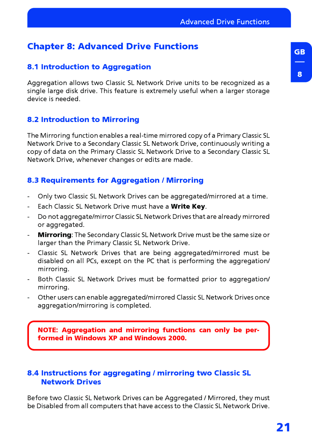 Freecom Technologies Network hard drive manual Introduction to Aggregation, Introduction to Mirroring 