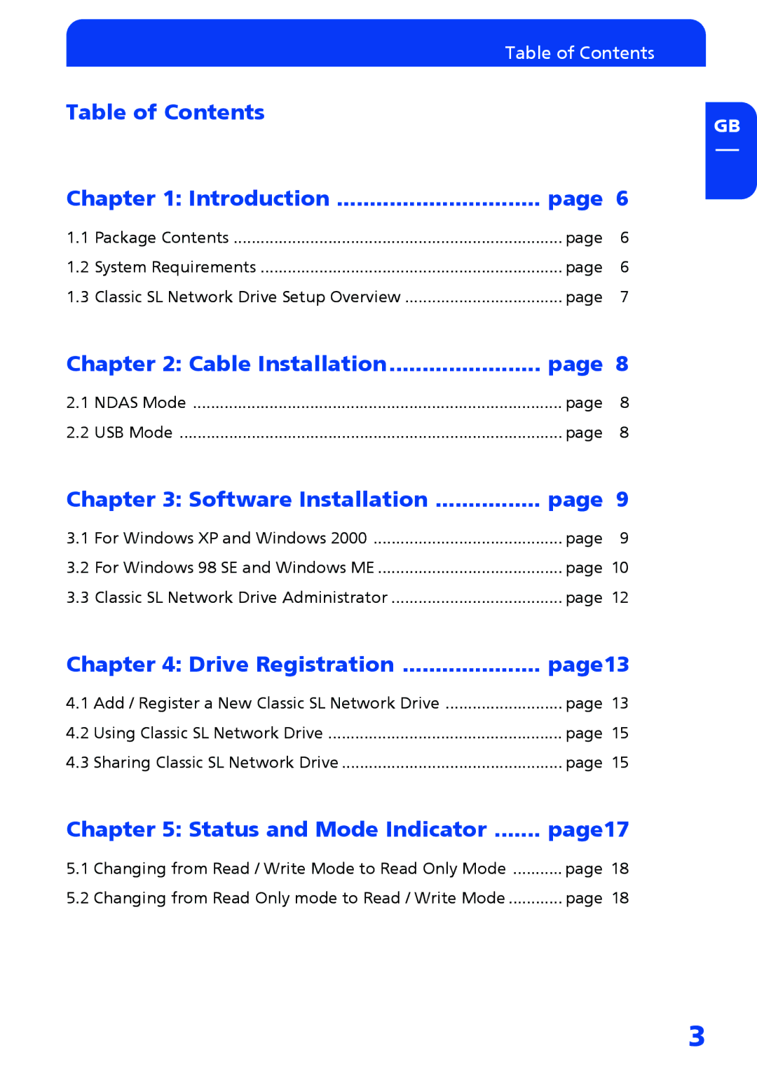 Freecom Technologies Network hard drive manual Table of Contents, Introduction, Cable Installation, Software Installation 