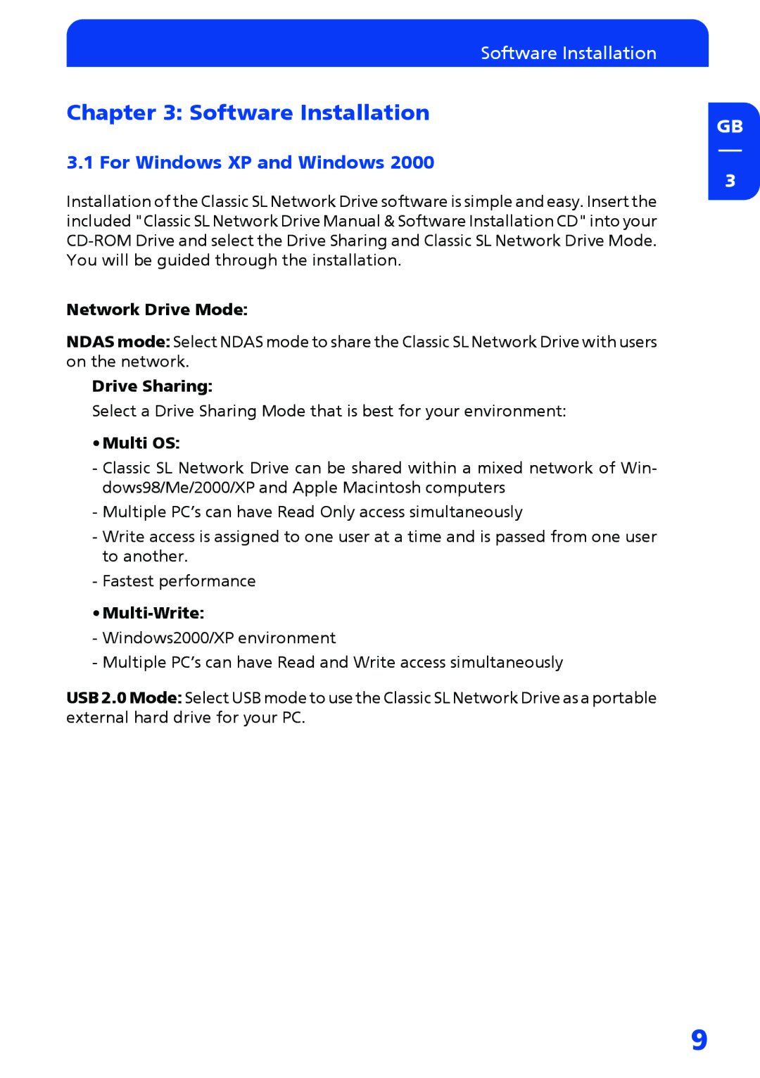 Freecom Technologies Network hard drive manual For Windows XP and Windows, Network Drive Mode, Drive Sharing, Multi OS 