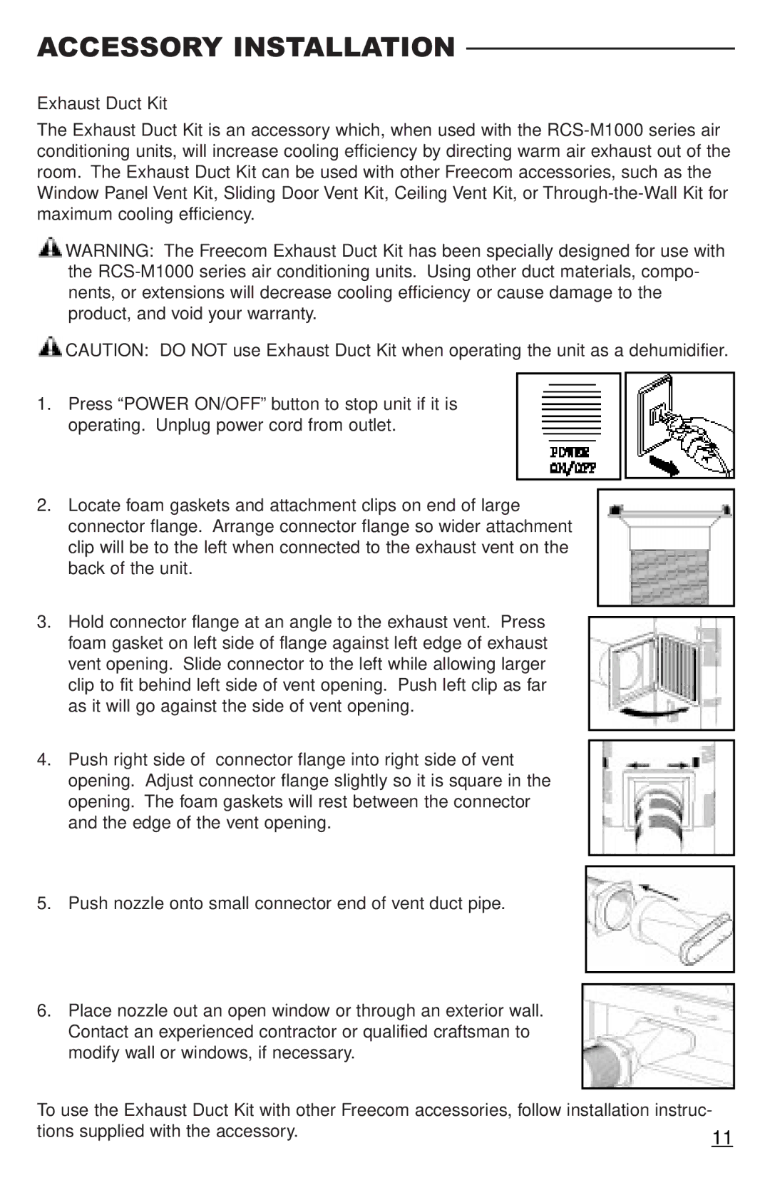 Freecom Technologies RCS-M1000T, RCS-M1000U manual Accessory Installation 