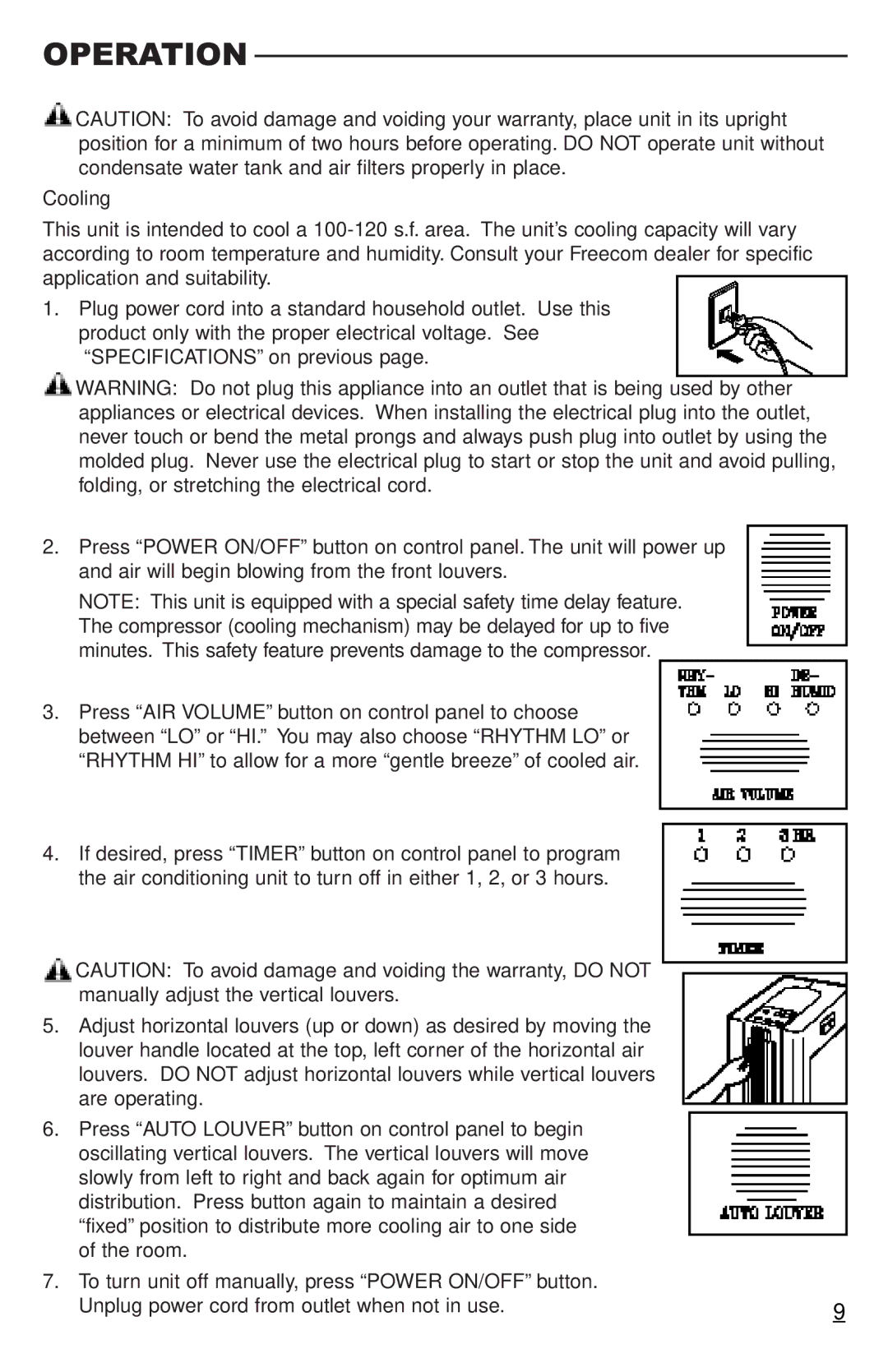 Freecom Technologies RCS-M1000T, RCS-M1000U manual Operation 